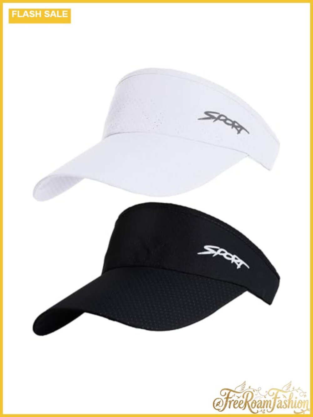 2 Pack Sport Sun Visors Adjustable Cooling Athletic Visor Hats for Tennis Golf